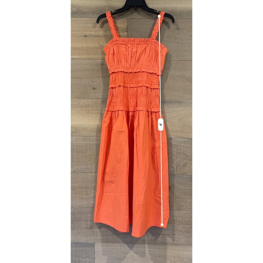 Eliza J Orange Cotton Midi Sundress size 4 - Picture 6 of 7